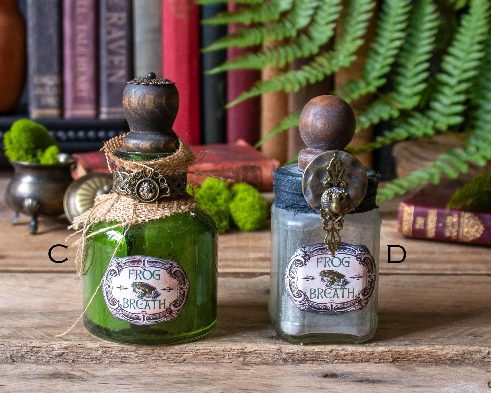 Vintage mechanical automaton and clockwork curiosities in a dark brass cabinet
